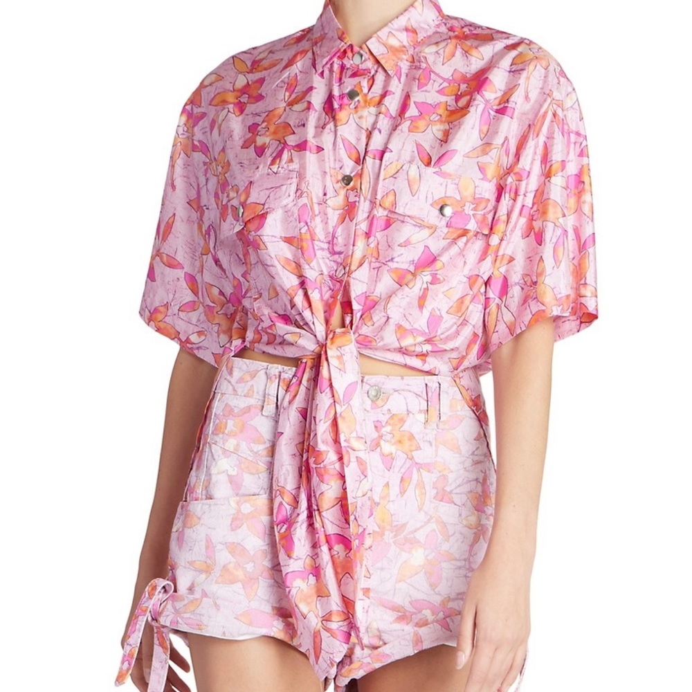 Isabel Marant Chemise Liaggy Silk Shirt/Blouse EU 38 US 6